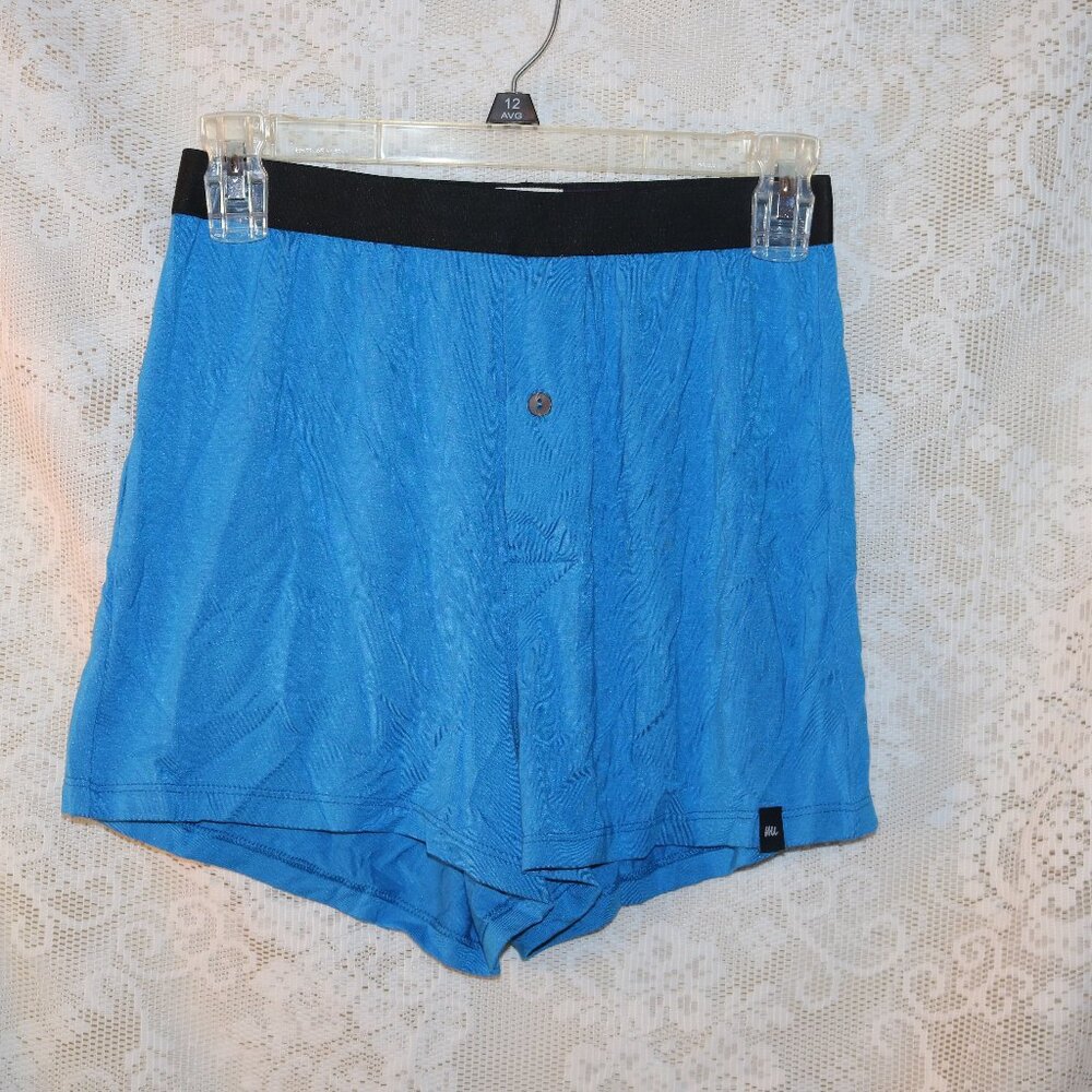 MeUndies blue men's/teens boxer shorts W/button size small nwot